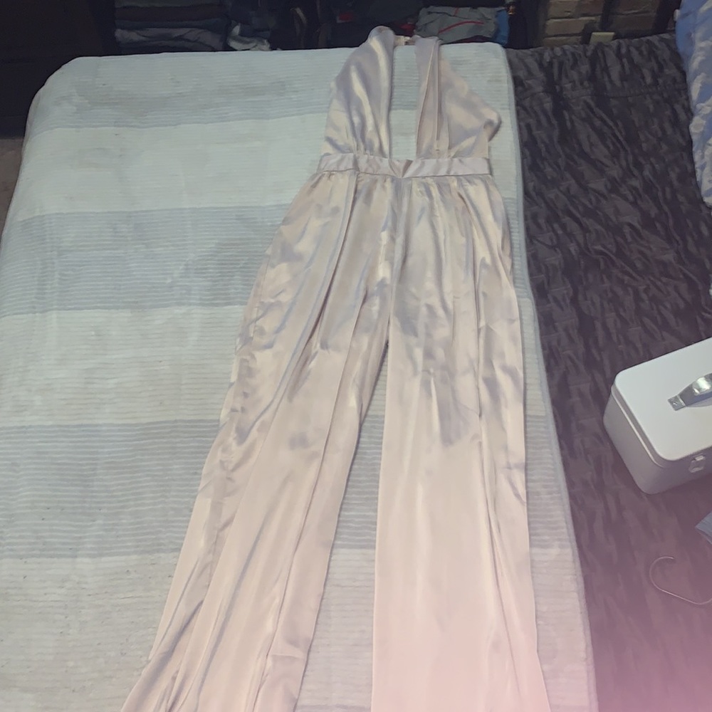 Nasty Gal beige jumpsuit halter top - Picture 8 of 11